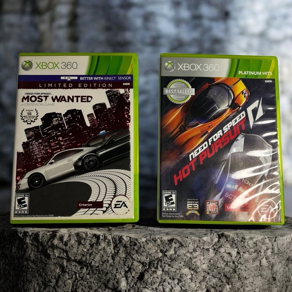 Xbox 360 Need For Speed Most Wanted Hot Pursuit Video Game CIB Complete Racing